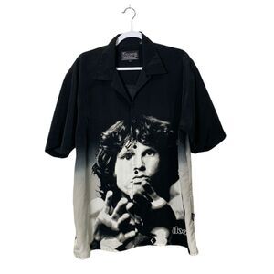 Vintage The Doors Jim Morrison Graphic Button-Up Shirt Men’s Size L Vintage Y2K